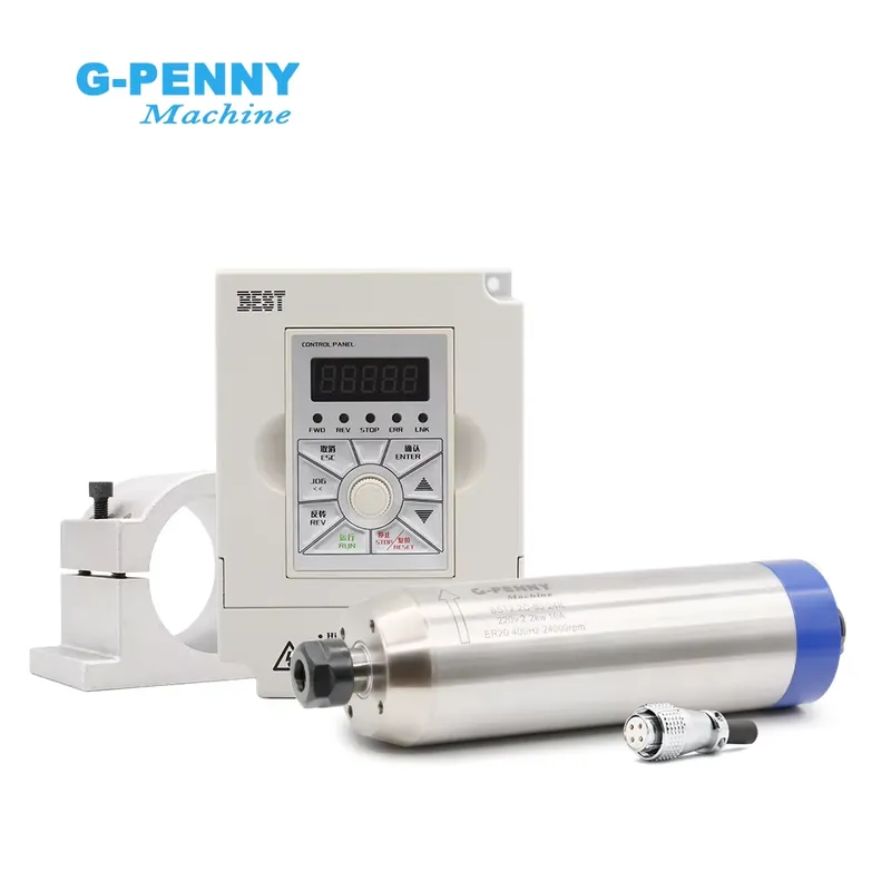 2.2Kw Water Cooled Spindle Kit Vfd - G-penny 2.2KW ER20 D80 Ahşap İşleme