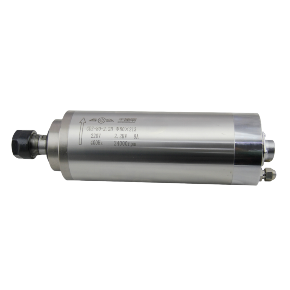 GDZ-80-2.2B 80mm 2.2KW ER20 Su - 2.2Kw Water Cooled Spindle Kit Vfd incelemesi ve fiyatı