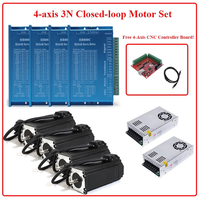 4 Eksenli Nema 23 Kapalı Döngü - Nema 23 Closed Loop Stepper Motor Driver Kit incelemesi ve fiyatı