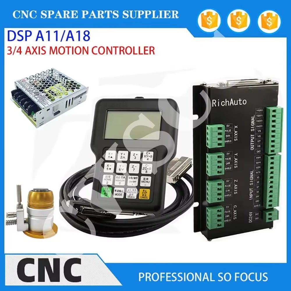 3 eksenli 4 eksenli CNC takım  - Richauto A11 Dsp Controller 3 Axis incelemesi ve fiyatı
