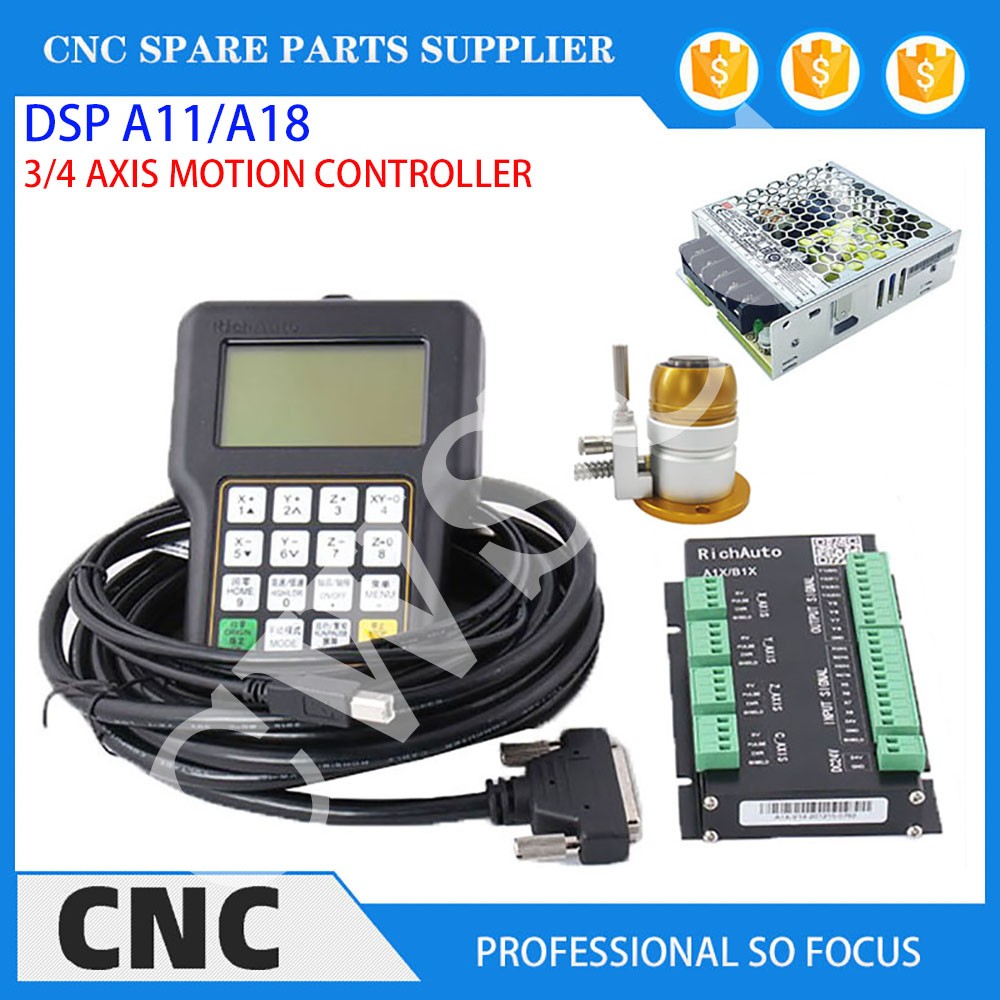 3 eksenli 4 eksenli CNC takım  - Richauto A11 Dsp Controller 3 Axis incelemesi ve fiyatı